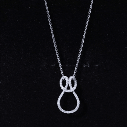 Classic Moissanite Twisted Infinity Pendant Necklace