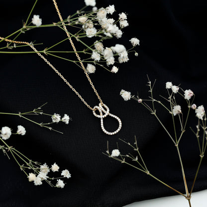 Classic Moissanite Twisted Infinity Pendant Necklace