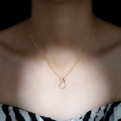 Classic Moissanite Twisted Infinity Pendant Necklace