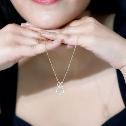 Classic Moissanite Twisted Infinity Pendant Necklace