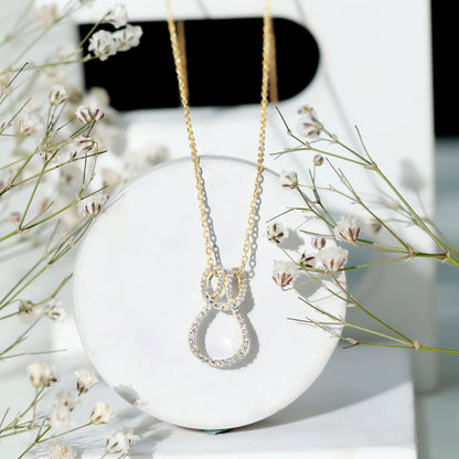 Classic Moissanite Twisted Infinity Pendant Necklace