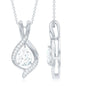 1.3 CT Certified Moissanite Teardrop Necklace for Women