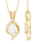 1.3 CT Certified Moissanite Teardrop Necklace for Women