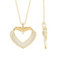Certified Moissanite Heart Bridal Necklace With Chain