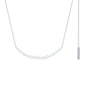 Moissanite Curved Bar Necklace for Women
