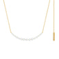 Moissanite Curved Bar Necklace for Women