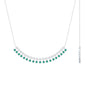 Certified Lab Grown Emerald Curved Bar Necklace