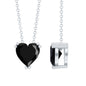 Heart Shape 2 Carat Black Onyx Solitaire Necklace
