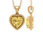 Natural Heart Shape 2 Carat Citrine Pendant Necklace with Rope Frame
