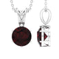 2.3 Carat Garnet Solitaire Pendant with Decorative Bail