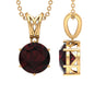 2.3 Carat Garnet Solitaire Pendant with Decorative Bail