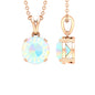 Genuine Ethiopian Opal Solitaire Necklace With Chain