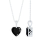 2 Carat Black Onyx Heart Pendant with Diamond