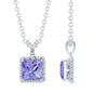 Genuine 0.7 Carat Tanzanite Solitaire Necklace With Silver Chain