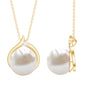 11 Carat White Pearl Solitaire Necklace with Diamond