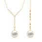Natural Freshwater Pearl Bridal Necklace With Lab Diamond