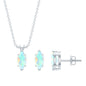 Marquise Cut 4X8 MM Ethiopian Opal Solitaire Jewelry Set