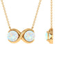 Real Ethiopian Opal 2 Stone Infinity Necklace for Women