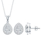 Certified Moissanite Teardrop Jewelry Set