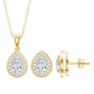 Certified Moissanite Teardrop Jewelry Set