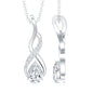 Certified Pear Shape Moissanite Infinity Pendant for Women