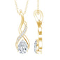Certified Pear Shape Moissanite Infinity Pendant for Women