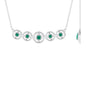 Contemporary Emerald Bar Necklace with Diamond