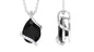 Natural 1.75 Carat Pear Shape Black Spinel Pendant Necklace with Diamond