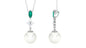 8 Carat Cultured Freshwater Pearl Pendant with Emerald and Diamond