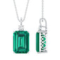 Certified 8.2 Carat Lab Grown Emerald Cocktail Necklace with Diamond
