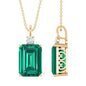 Certified 8.2 Carat Lab Grown Emerald Cocktail Necklace with Diamond