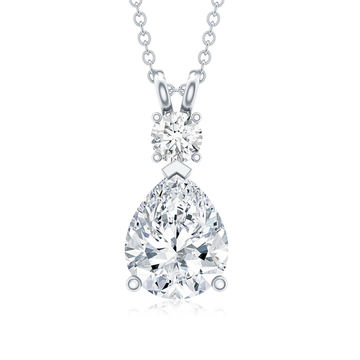 Certified Moissanite Wedding Necklace for Bride