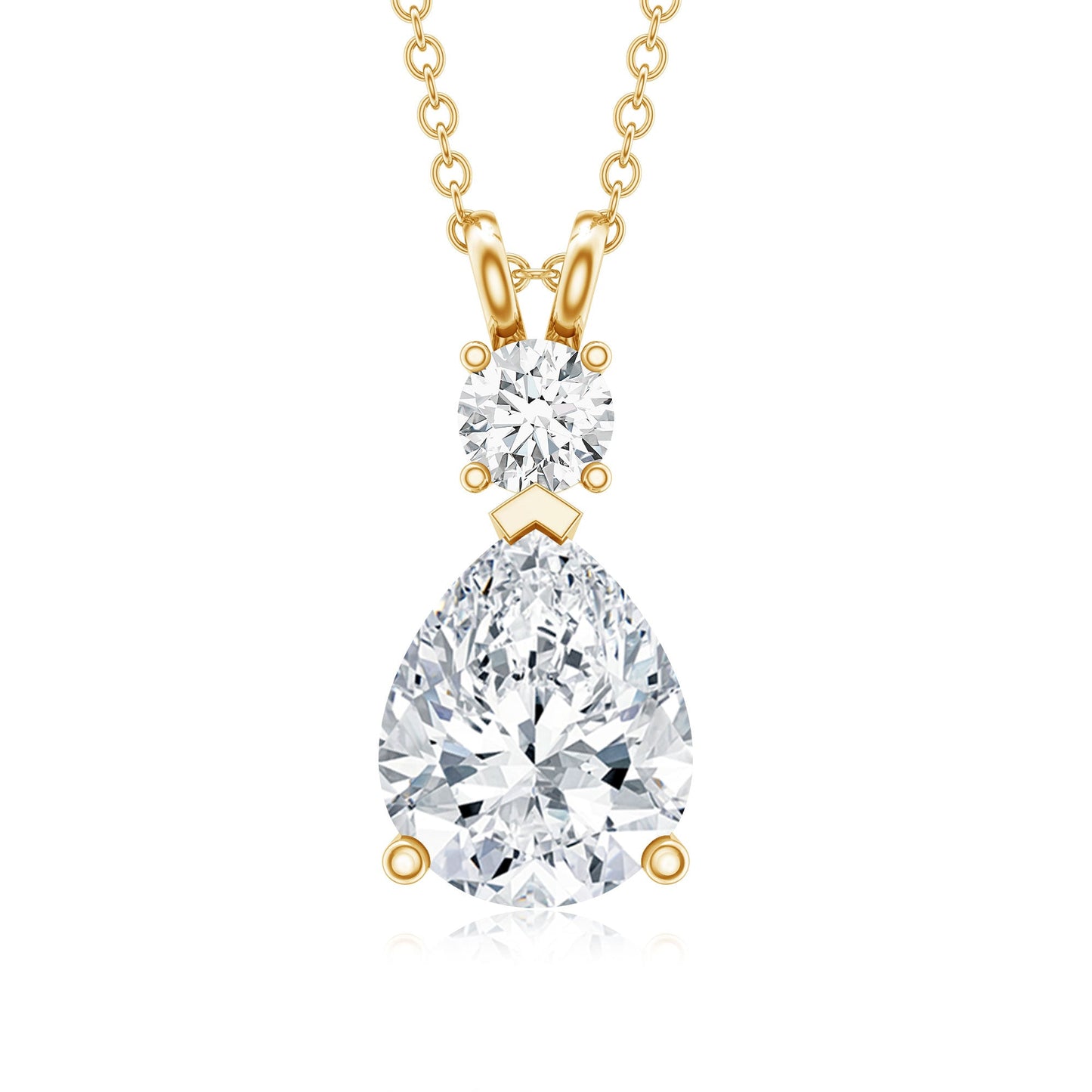 Certified Moissanite Wedding Necklace for Bride
