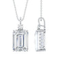 Certified 4.5 Carat Emerald Cut Moissanite Pendant for Women