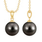 7.5 Carat Black Tahitian Pearl Solitaire Pendant Necklace