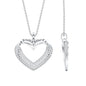 Pave Set Lab Grown Diamond Heart Necklace For Women
