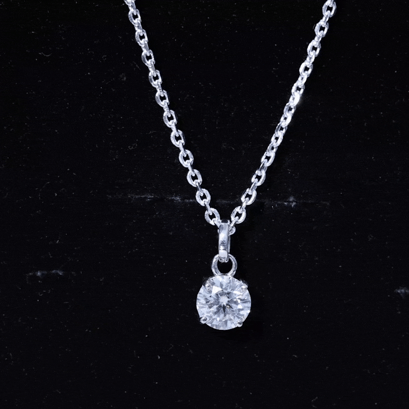 Lab Grown 1.2 Carat Single Diamond Necklace For Women