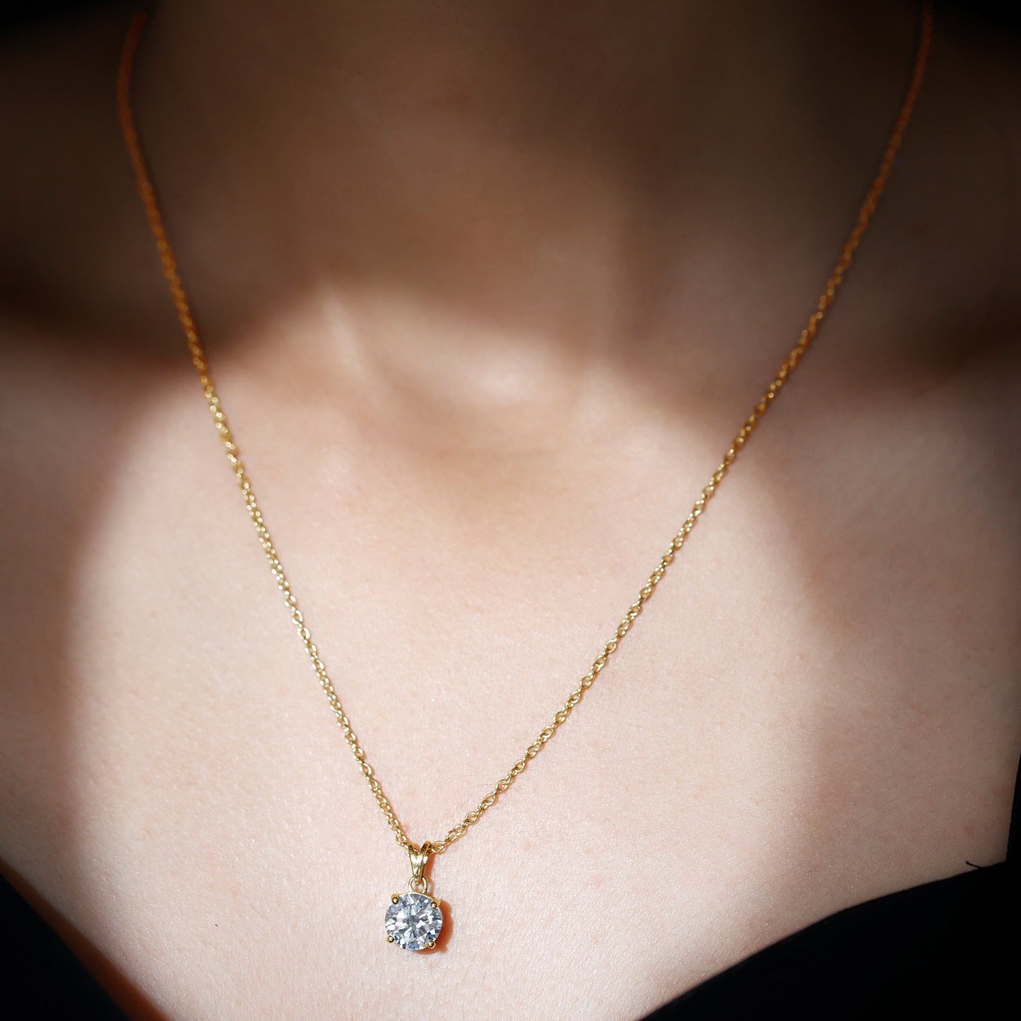 Certified Brilliant Cut Lab Grown 2 Carat Diamond Solitaire Necklace
