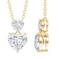 Certified Lab Grown Diamond Double Heart Promise Necklace