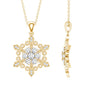 Lab Grown Diamond Christmas Snowflake Pendant Necklace