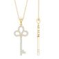Certified Lab Created Diamond Key To My Heart Necklace