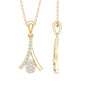 Certified Round Cut Diamond Cluster Necklace