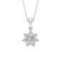 Natural Diamond Flower Pendant Necklace