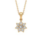 Natural Diamond Flower Pendant Necklace