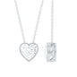 2 Carat Heart Shape Moissanite Solitaire Necklace in Bezel Setting