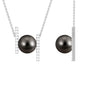 8 Carat Real Tahitian Black Pearl and Diamond Necklace with Certificate