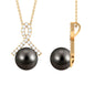 Tahitian Pearl Solitaire Pendant with Diamond Twisted Bail