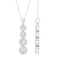 Certified Moissanite Minimal Halo Dangle Pendant