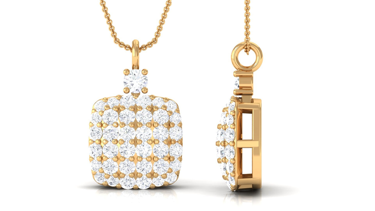 Certified Moissanite Bridal Pendant in Prong Setting