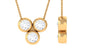 Round Cut Moissanite Minimal Three Stone Necklace